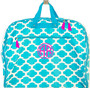 FOR HER Monogrammed Canvas Garment Bag - Ocean Blue and White Bristol Tile - FREE SHIP/Garment Bag / Monogrammed Garment Travel Bag/Teen Dress Bag/Dress Bag/Dancer Garment Bag /Flower Girl/Bat Mitzvah 
