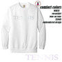 Comfort Colors Sweatshirt w Embroidered TENNIS Custom Design-WHITE -Free Ship.Grad Gift.Tennis Player Gift.Tennis team.Mom Gift.
