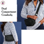Two Compartment Belt Bag with Specialty CHARLESTON Monogram-4 Colors-Free Ship.Gift for Her.College Travel.Vacation Bag.Tween Crossbody.Bat Mitzvah Gift.