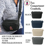 Two Compartment Belt Bag with Specialty CHARLESTON Monogram-4 Colors-Free Ship.Gift for Her.College Travel.Vacation Bag.Tween Crossbody.Bat Mitzvah Gift.