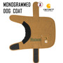 Carhartt® Dog Chore Coat with Monogram -Carhartt Brown - FREE SHIP/Gift for Pet / Dog Walking Jacket / Dog Walk Jacket / outdoor Dog Jacket / carhartt brown dog jacket / Pet Owner Gift 