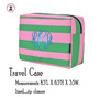 For Her-Striped Tote and Travel Case Set with Monogram-Free Ship.Bridesmaid Tote.College Gift.Mom Gift.Beach Tote.Weekender.Cruise Tote.