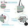 For Her-Striped Tote and Travel Case Set with Monogram-Free Ship.Bridesmaid Tote.College Gift.Mom Gift.Beach Tote.Weekender.Cruise Tote.