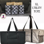  FOR HIM Monogrammed XL Utility Tote-Trunk Organizer- Gray Kakhi Heather- Collapsible-FREE SHIP-Bride Gift-Grocery Tote -Grad Gift-Picnic Tote-Beach Tote-Car organizer-Tailgate Tote