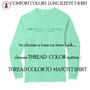 Christian T Shirt - Embroidered Design  Philippians 4:13 - UNSHAKEN - Comfort Colors Long Sleeve T Shirt