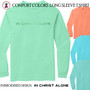 Christian T Shirt - Embroidered Design - IN CHRIST ALONE - Comfort Colors Long Sleeve T Shirt