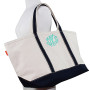 X Large Canvas Boat Tote with SPECIALTY MONOGRAM - CHARLESTON-Free Ship.Bridesmaid Tote.Boat Tote.Grad Gift.Mom Gift.Beach Tote.Weekender Tote.Cruise Tote.Travel Tote