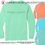 Christian T Shirt - Embroidered Design - BUT GOD - Comfort Colors Long Sleeve T Shirt