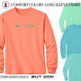 Christian T Shirt - Embroidered Design - BUT GOD - Comfort Colors Long Sleeve T Shirt