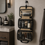 Hanging Deluxe Sahara Toiletry Bag FOR HIM with Monogram.Free Ship.Groomsmen Gift.Grad Gift.Father's Day.Corporate Travel Organizer