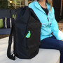 FOR HER Monogrammed Large Drawstring Duffle / Laundry Bag - Black - FREE SHIP /Grad Gift/Gift for Her/Team Gift/Group Gift/Laundry Bag/ Travel Duffel
