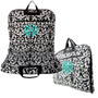 black and white damask garment bag 