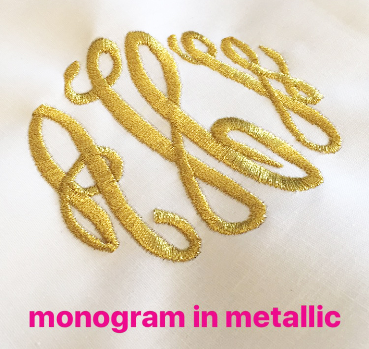 Metallic Monograms
