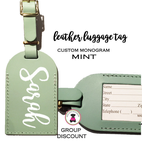 Monogrammed Luggage Tags - Engraved Personalized Custom Traveler Gift