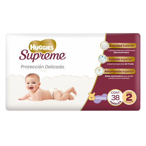 Huggies Supreme Size 2 Diapers - 38 Pieces