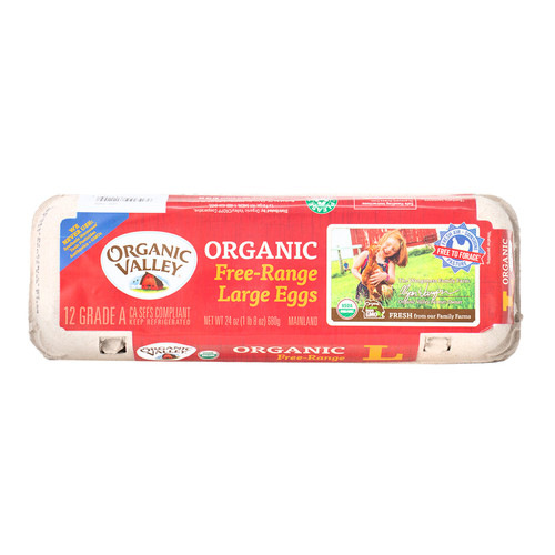 Organic Valley Free Range Eggs - 12 Pieces