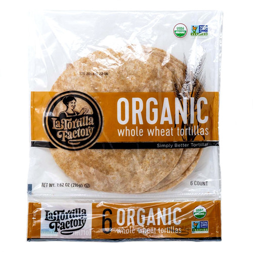 La Tortilla Factory Organic Whole Wheat Tortillas - 6 Pieces