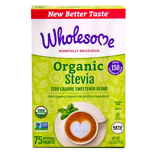 Wholesome Organic Stevia - 75 Pieces