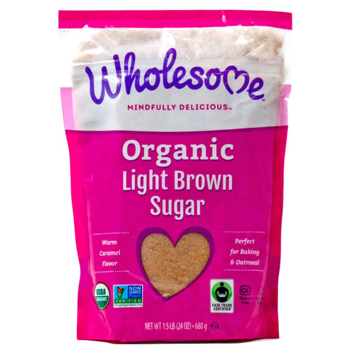 Wholesome Organic Light Brown Sugar (680g/1.5lbs)