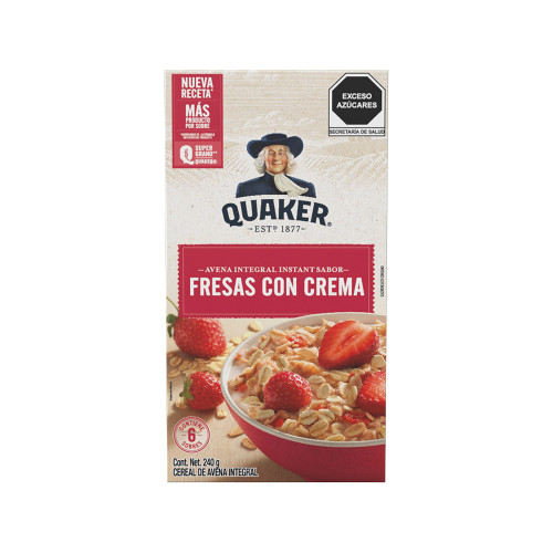 Quaker Strawberry and Cream Instant Oatmeal - 6 Pieces