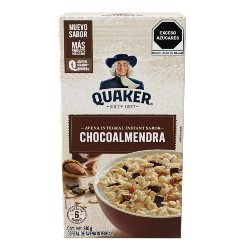 Quaker Chocolate Almond Instant Oatmeal - 6 Pieces