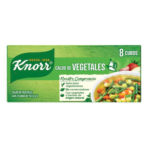 Knorr 8 Vegetable Broth Cubes (84g/0.2lbs)