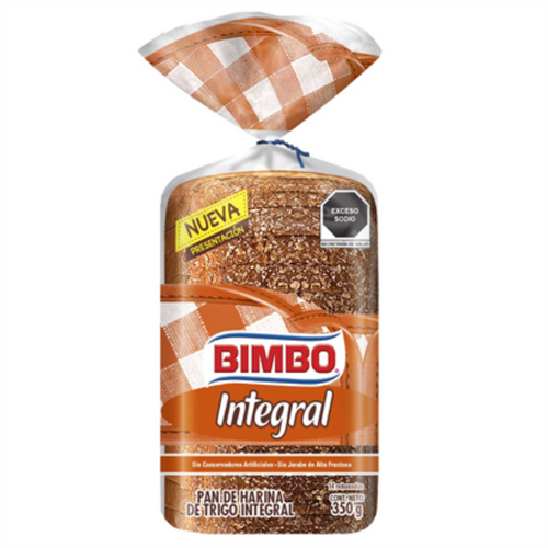 Bimbo Whole Wheat Bread - 14 Pieces