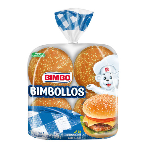 Bimbo Hamburger Buns - 8 Pieces