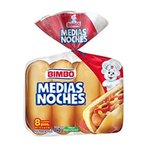 Bimbo Hot Dog Buns 8 pack (300g/0.66lbs)