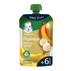Gerber Organic Banana & Mango Baby Food Pouch (100g/0.25lbs)