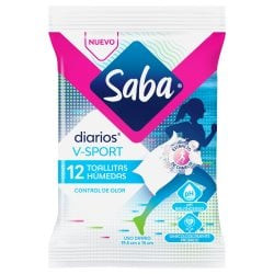 Saba Feminine Sport Wipes - 12 Pieces