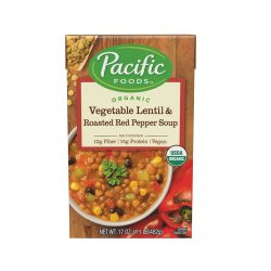 Pacific Foods Lentils and Red Pepper Vegetable Soup (482 g)
