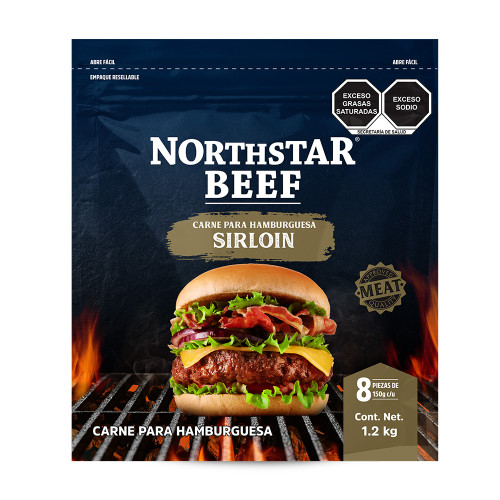 Northstar Beef Sirloin Beef Hamburger Patties (1.2kg/42oz)