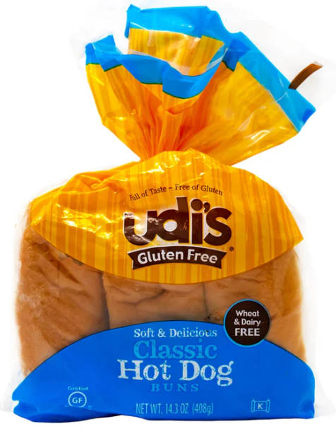Udis Buns Hot Dog Gluten Free (14.3oz/405.4gr)