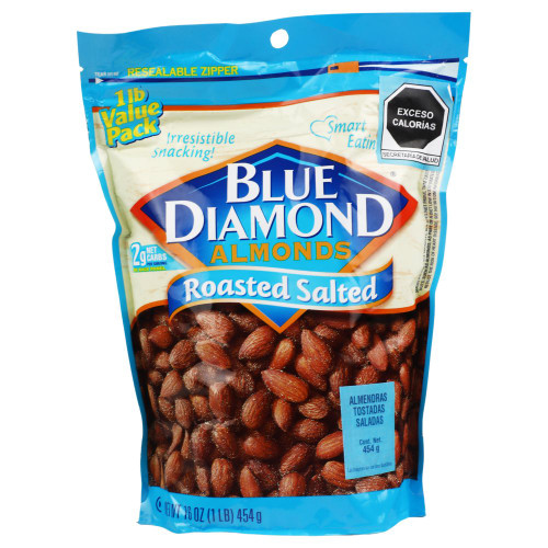 Blue Diamond Salted Roasted Almonds (454g/16oz)