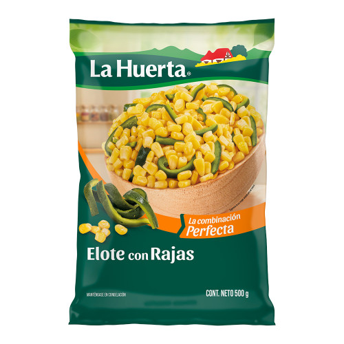La Huerta Frozen Corn with Poblano Peppers (500g/17.6oz)