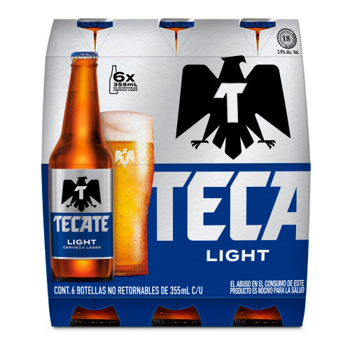 Tecate Light Bottles - 6 Pack (340mL/11.5oz)