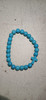 Stretch Bracelet: Blue Wood Bead with Cross (SB001BL)