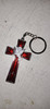 Keyring: Cross Dove Stained Glass (KR051)