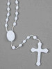 Plastic Cord Rosary: White (RO9827W)