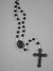 Plastic Cord Rosary: Black (RO9827K)