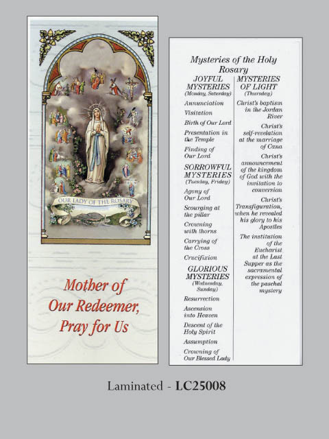 Bookmark: Mysteries Holy Rosary Ark Religious Supplies P/L