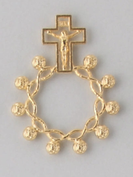 Rosary Ring/Finger Rosary: Filigree Gilt (RR113G) Rosary Ring/Finger Rosary: Filigree Gilt (RR113G)