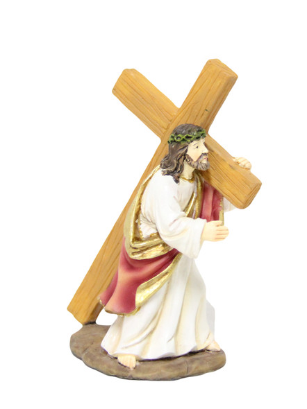 Resin Statue: Carrying the Cross, 10.5cm (STR3CR)