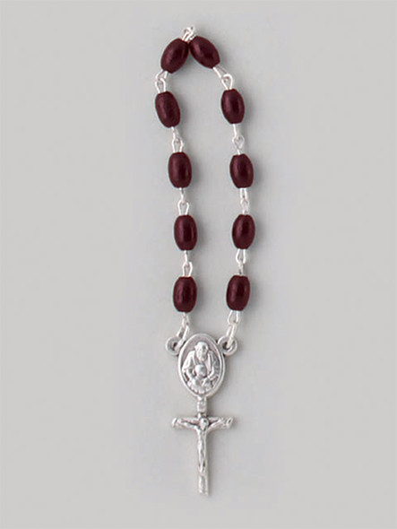 Rosary Ring/Finger Rosary: Brown Wooden (RR4162N) Rosary Ring/Finger Rosary: Brown Wooden (RR4162N)