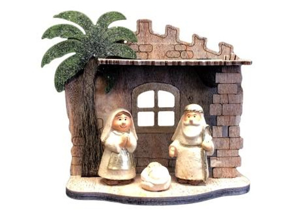 Mini Nativity Scene All-in-one 10.5cm (NST10206)