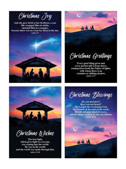 Budget Christmas Cards Pack 8 (CDX2084)