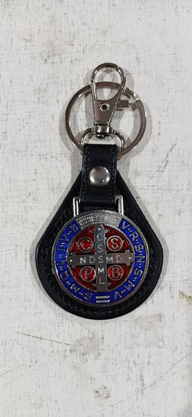 Keyring: Leather St Benedict (KR0070)