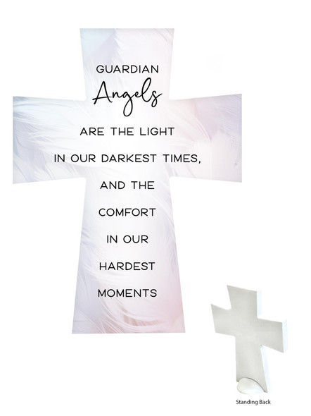 Standing Ceramic Cross : Guardian Angel(CR351GA)