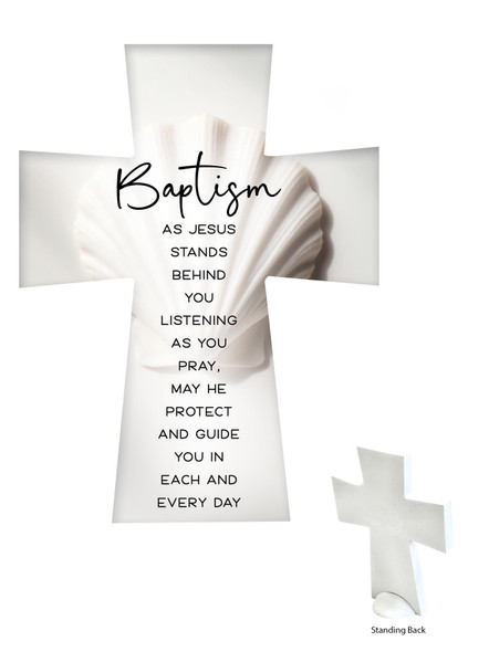 Standing Ceramic Cross : Baptism(CR351BA)